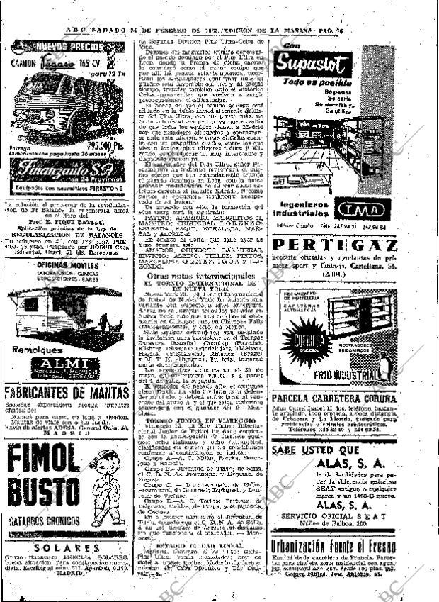 ABC MADRID 24-02-1962 página 76
