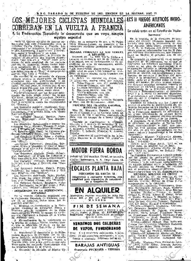 ABC MADRID 24-02-1962 página 77