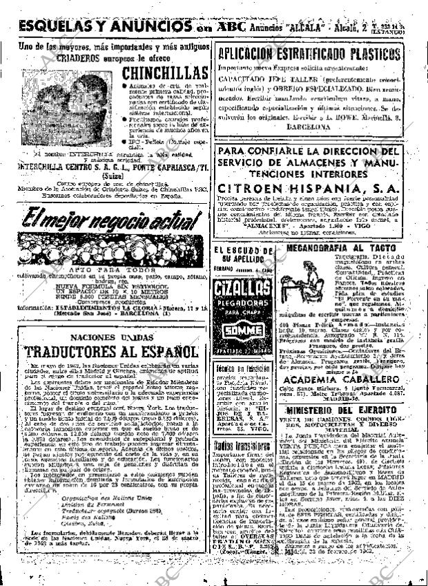 ABC MADRID 25-02-1962 página 109
