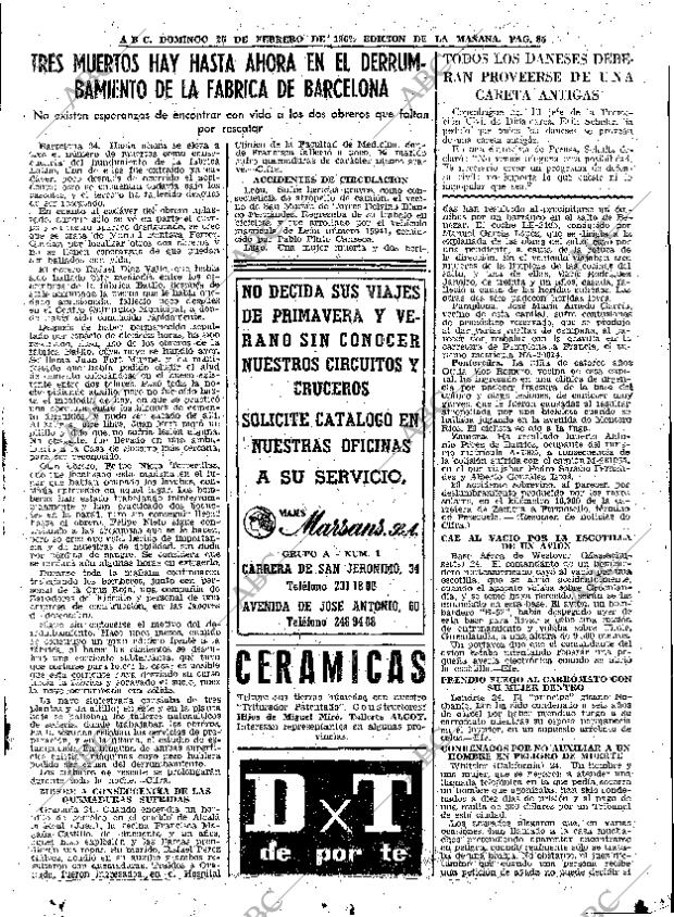 ABC MADRID 25-02-1962 página 85