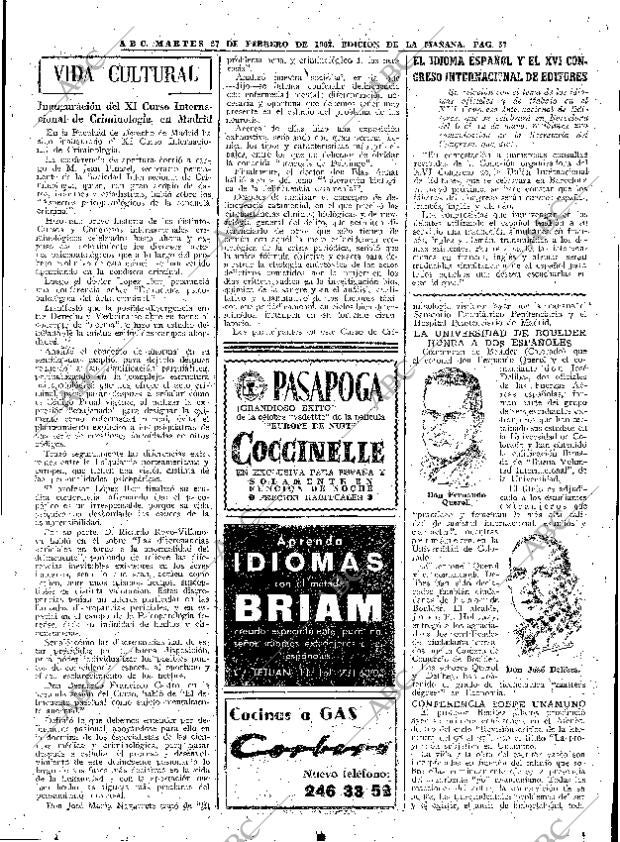 ABC MADRID 27-02-1962 página 57