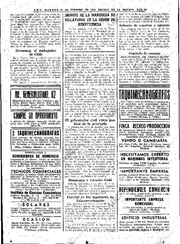 ABC MADRID 27-02-1962 página 64