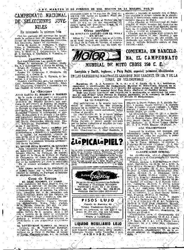 ABC MADRID 27-02-1962 página 71