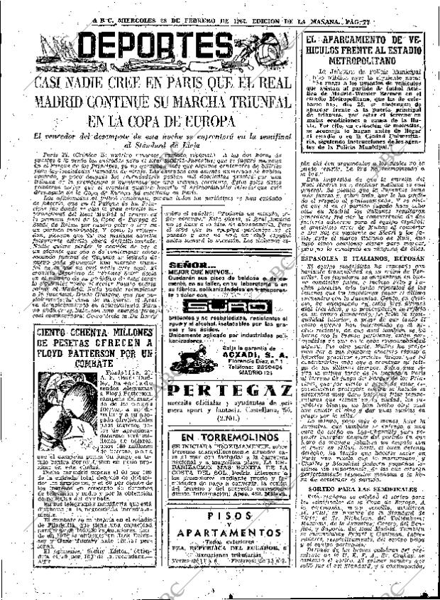 ABC MADRID 28-02-1962 página 77