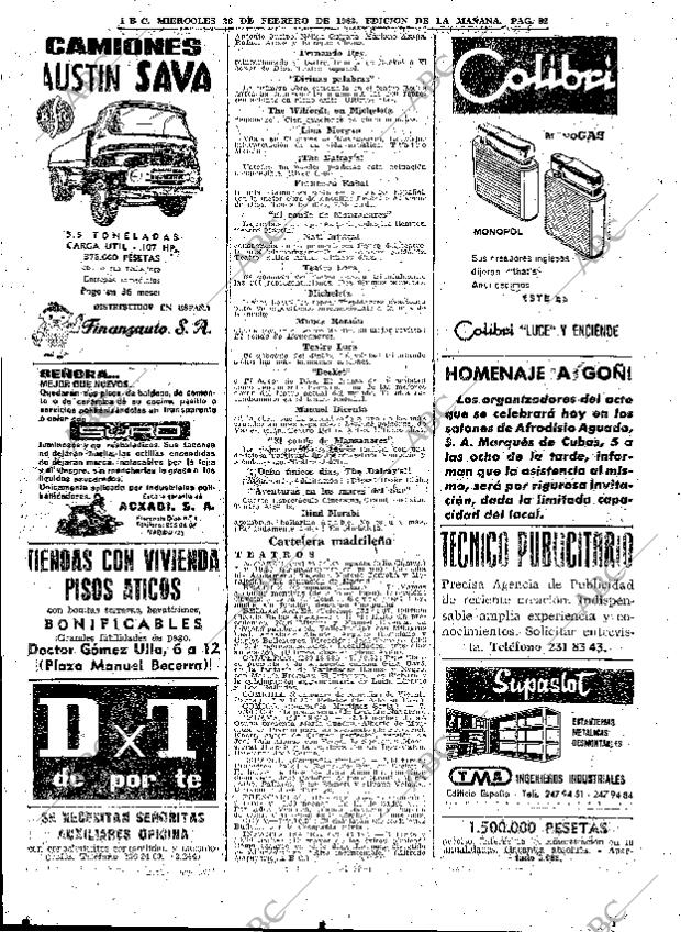 ABC MADRID 28-02-1962 página 82