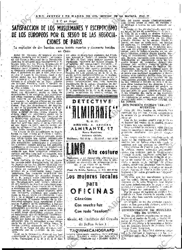 ABC MADRID 01-03-1962 página 27