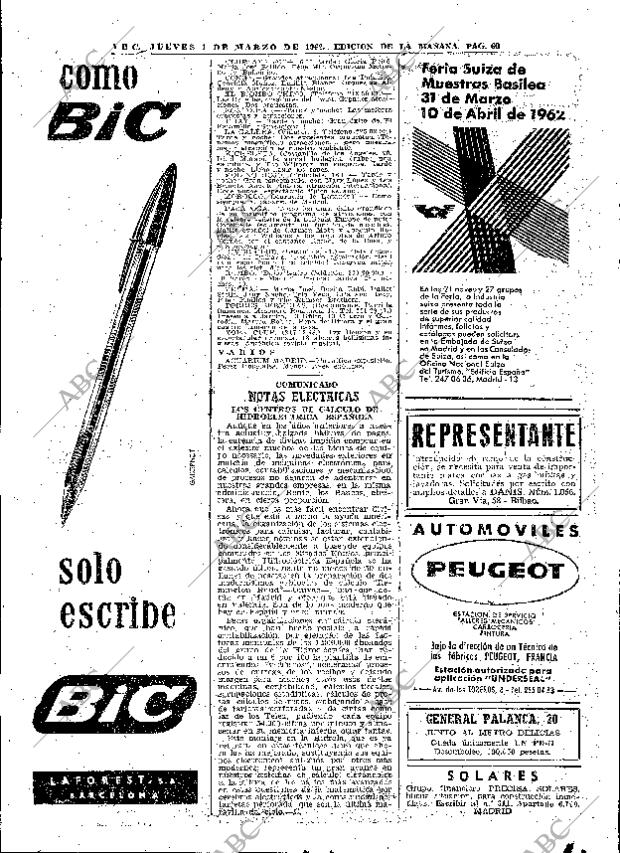 ABC MADRID 01-03-1962 página 60