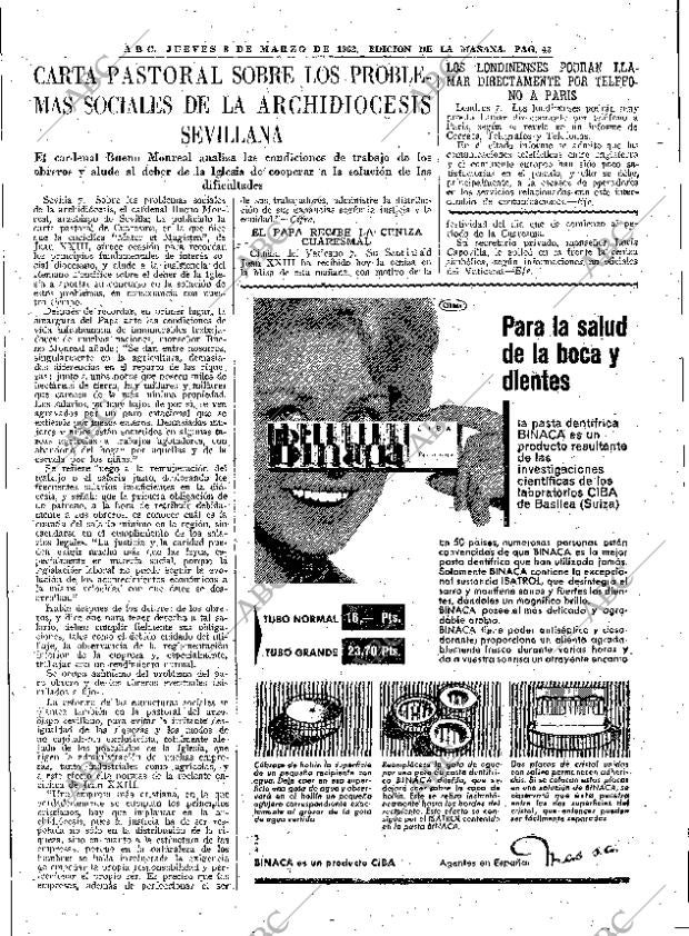 ABC MADRID 08-03-1962 página 43