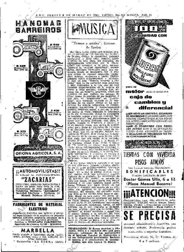 ABC MADRID 08-03-1962 página 62