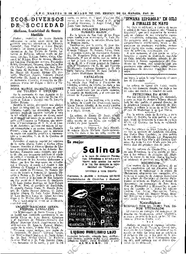 ABC MADRID 13-03-1962 página 39