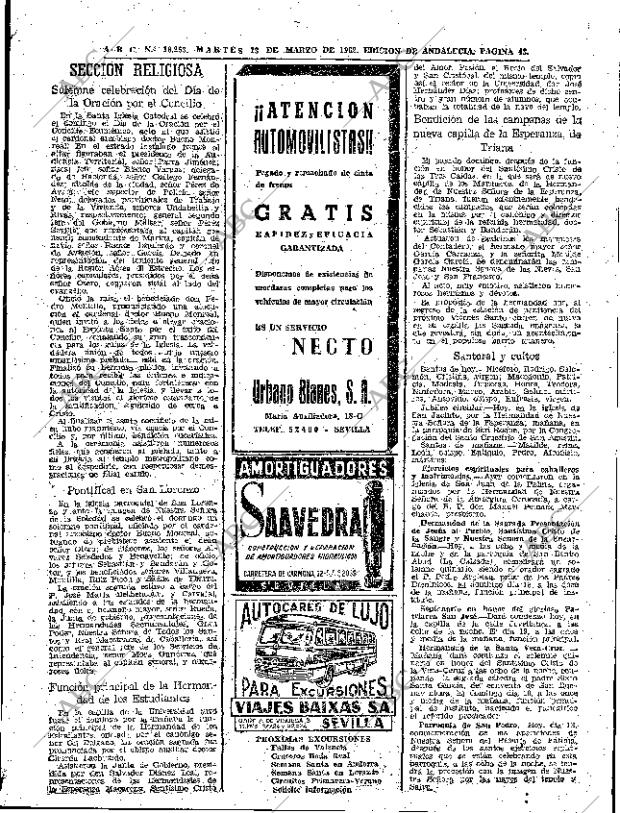 ABC SEVILLA 13-03-1962 página 43