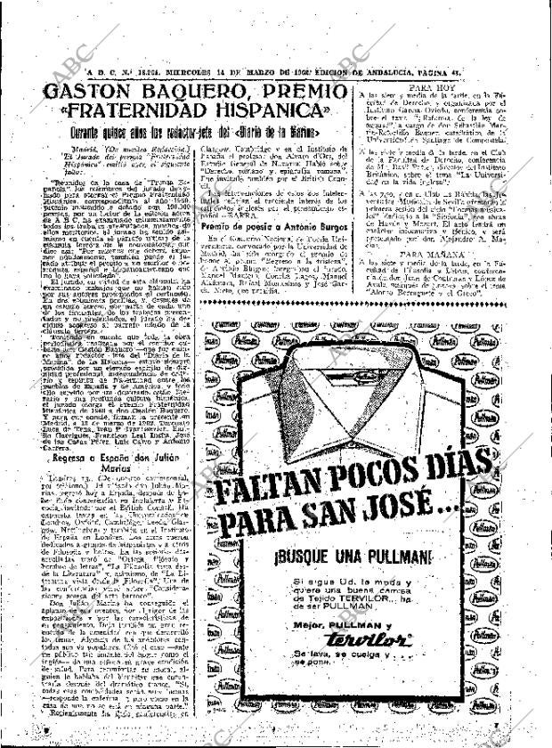 ABC SEVILLA 14-03-1962 página 41