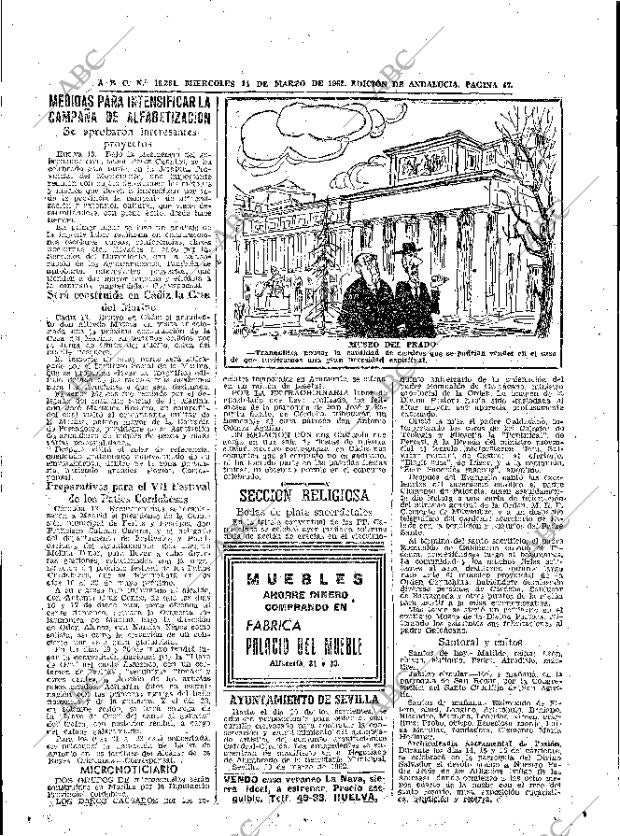 ABC SEVILLA 14-03-1962 página 47