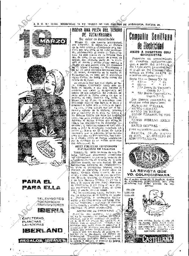 ABC SEVILLA 14-03-1962 página 48