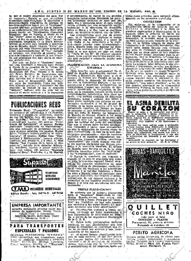 ABC MADRID 15-03-1962 página 62