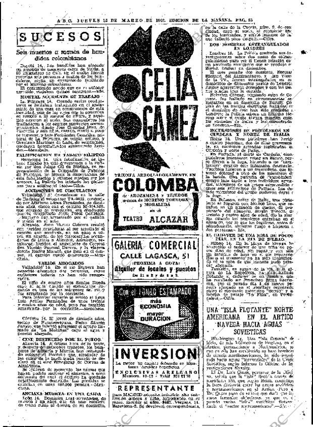 ABC MADRID 15-03-1962 página 85