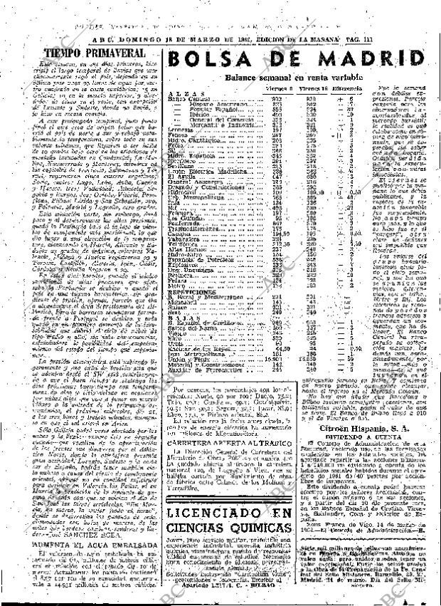 ABC MADRID 18-03-1962 página 111