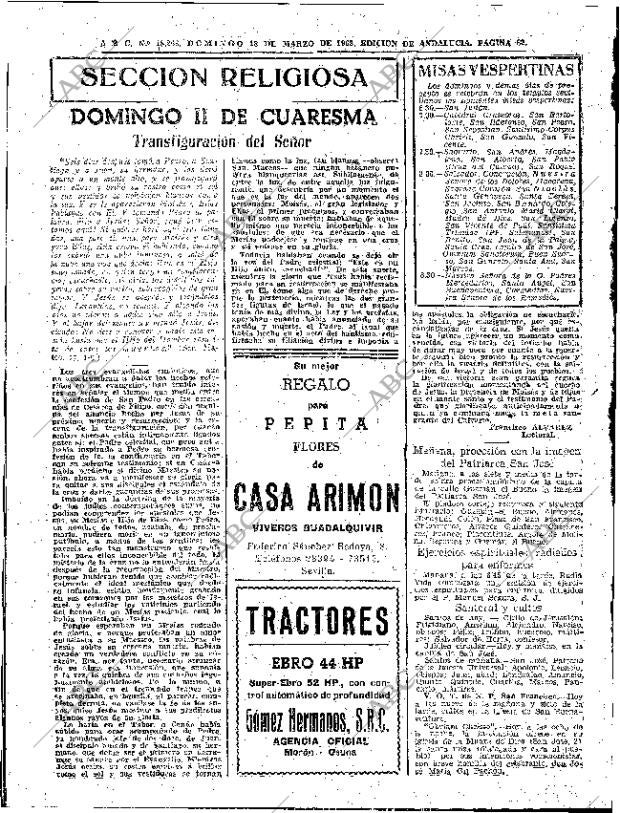 ABC SEVILLA 18-03-1962 página 62