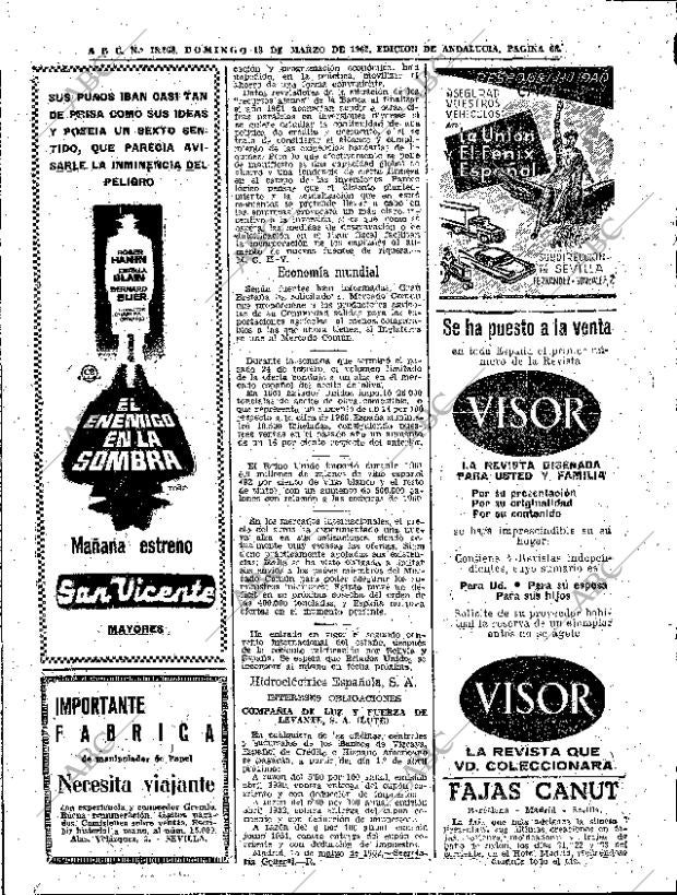 ABC SEVILLA 18-03-1962 página 66