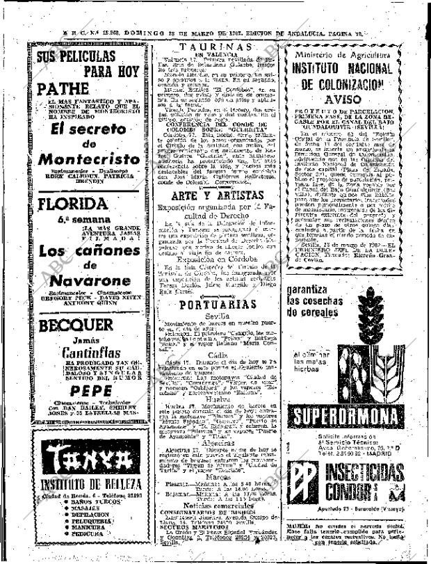 ABC SEVILLA 18-03-1962 página 70