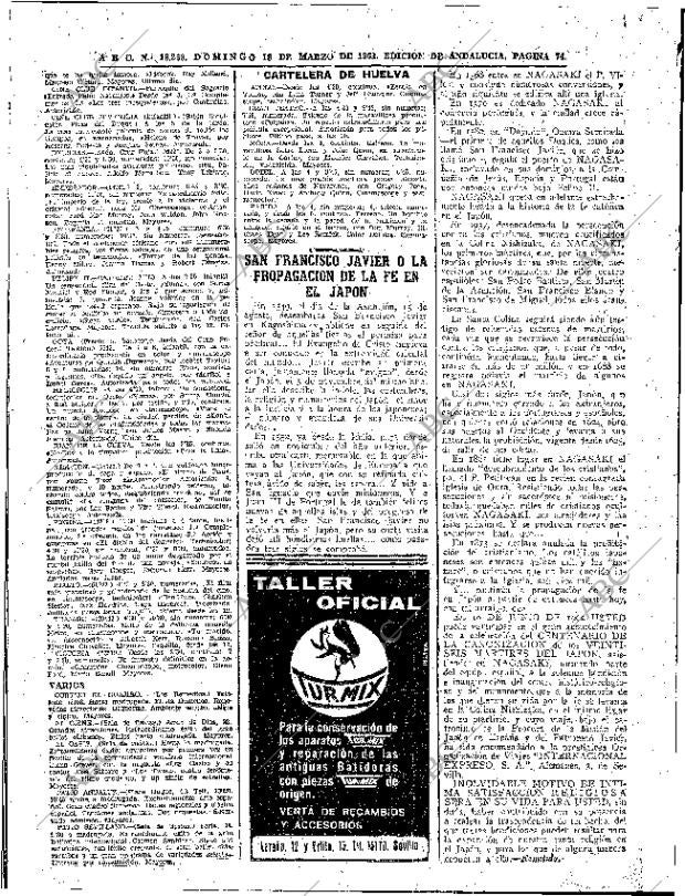 ABC SEVILLA 18-03-1962 página 74