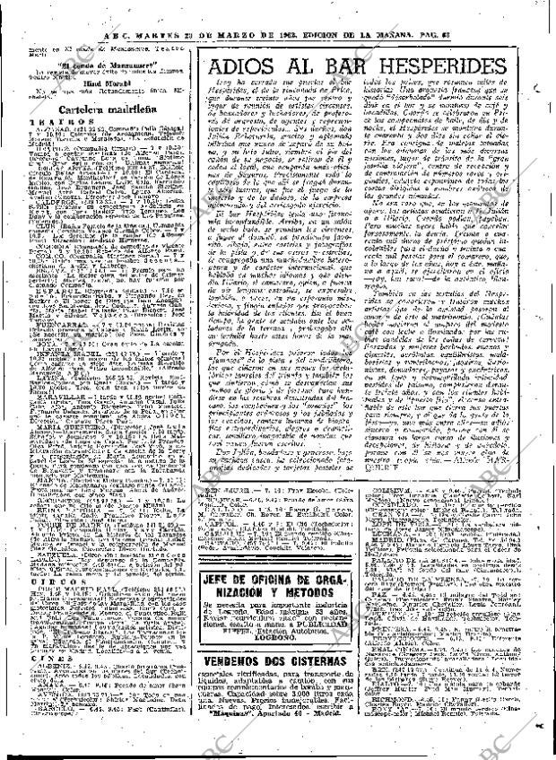 ABC MADRID 20-03-1962 página 63