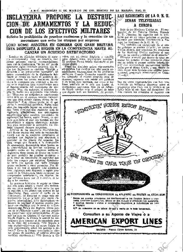 ABC MADRID 21-03-1962 página 57