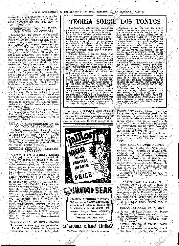 ABC MADRID 21-03-1962 página 63