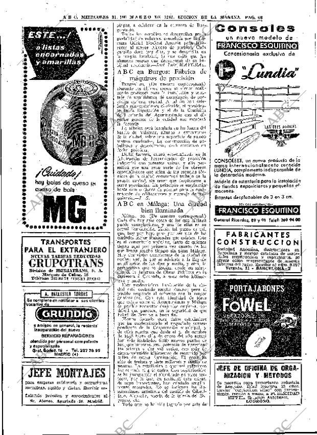 ABC MADRID 21-03-1962 página 66