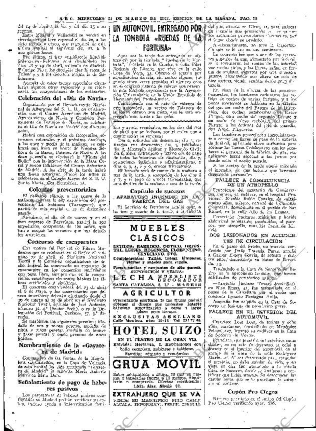 ABC MADRID 21-03-1962 página 70
