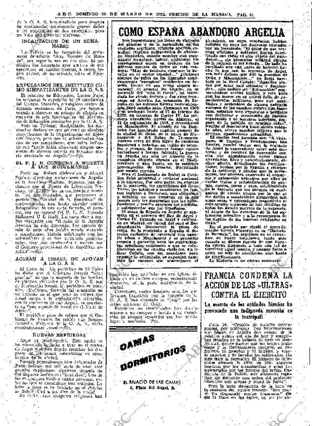 ABC MADRID 25-03-1962 página 81