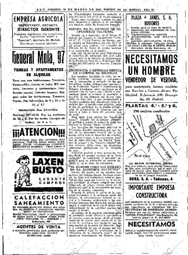 ABC MADRID 25-03-1962 página 90