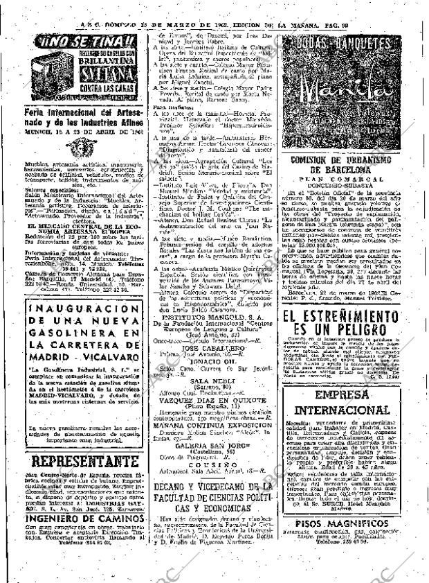 ABC MADRID 25-03-1962 página 92