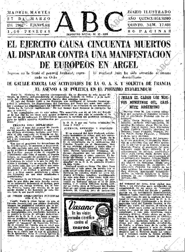 ABC MADRID 27-03-1962 página 31