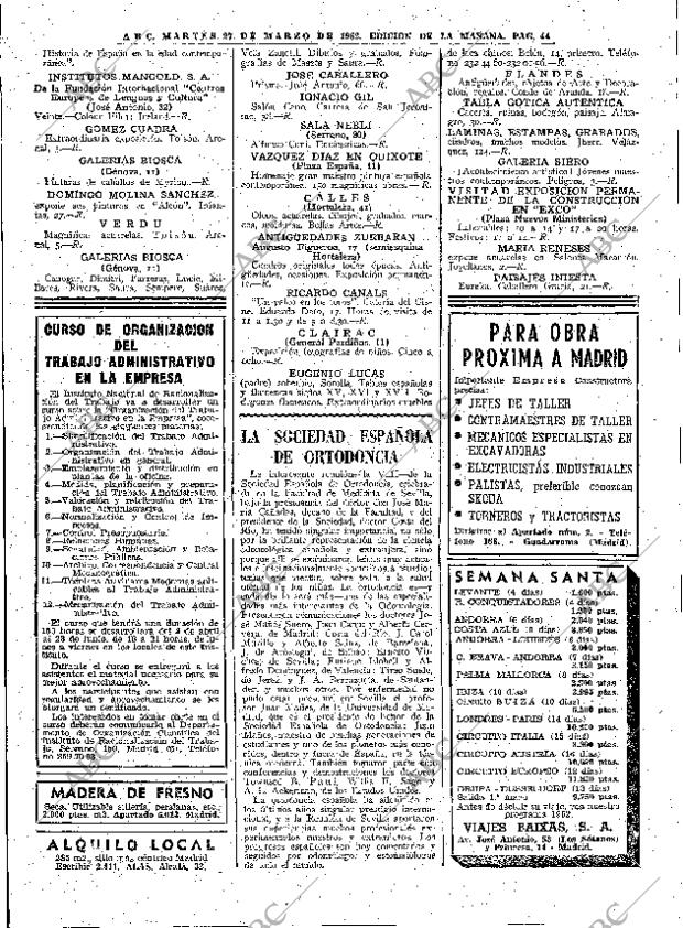 ABC MADRID 27-03-1962 página 44