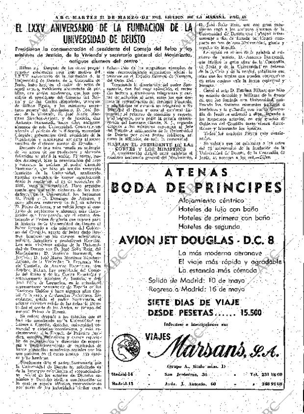 ABC MADRID 27-03-1962 página 45