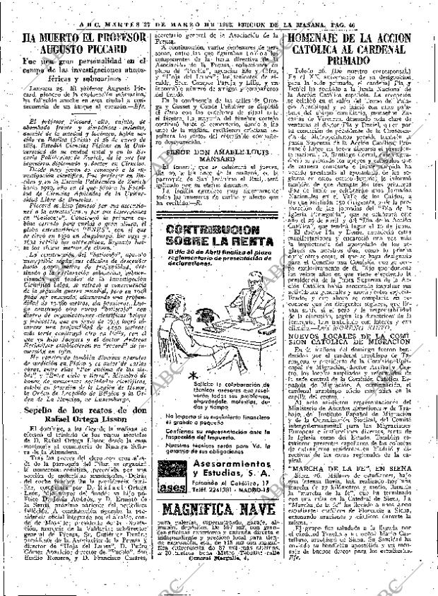 ABC MADRID 27-03-1962 página 46