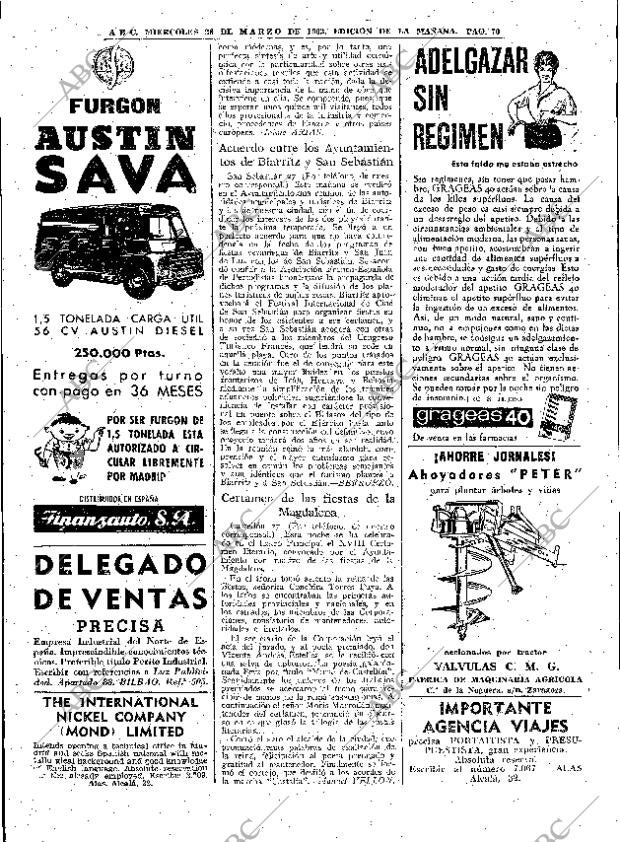 ABC MADRID 28-03-1962 página 70