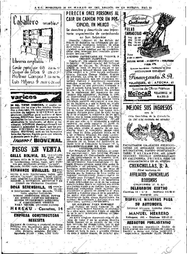 ABC MADRID 28-03-1962 página 84