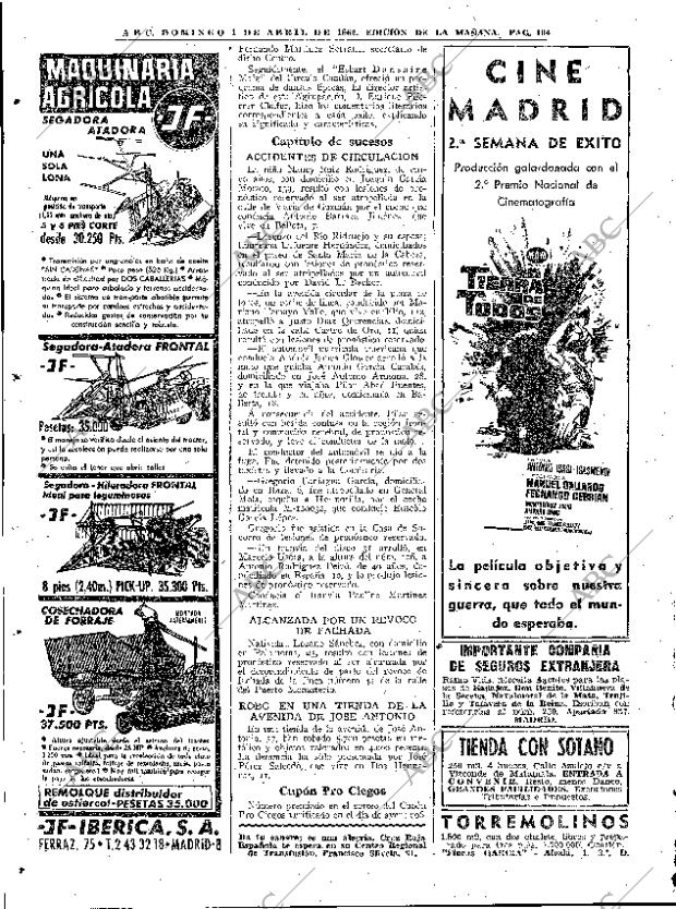 ABC MADRID 01-04-1962 página 104