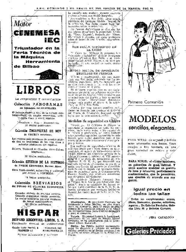 ABC MADRID 01-04-1962 página 84