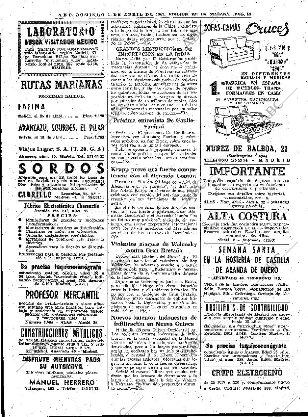 ABC MADRID 01-04-1962 página 88