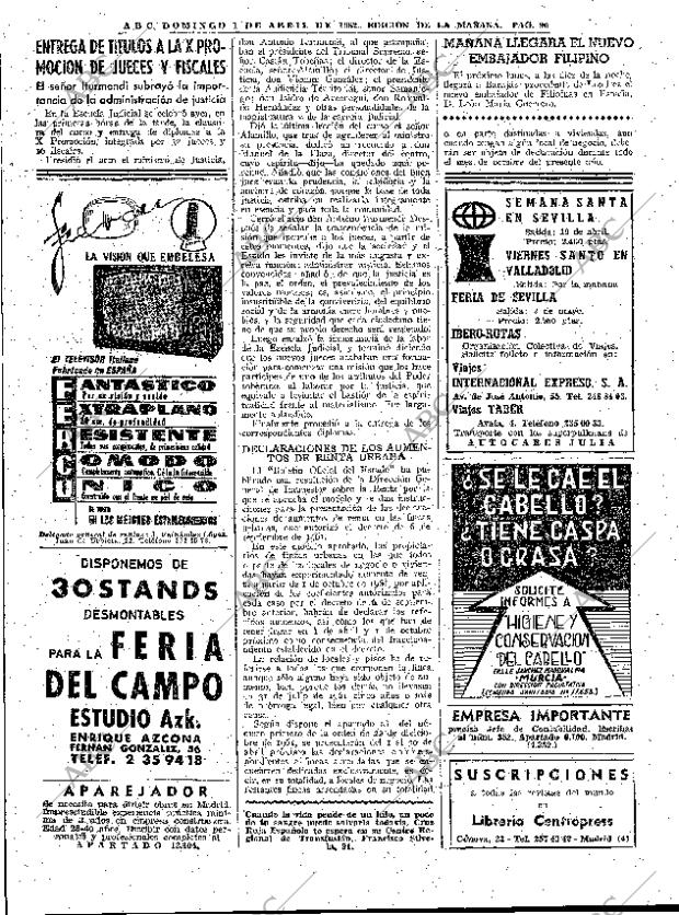 ABC MADRID 01-04-1962 página 90