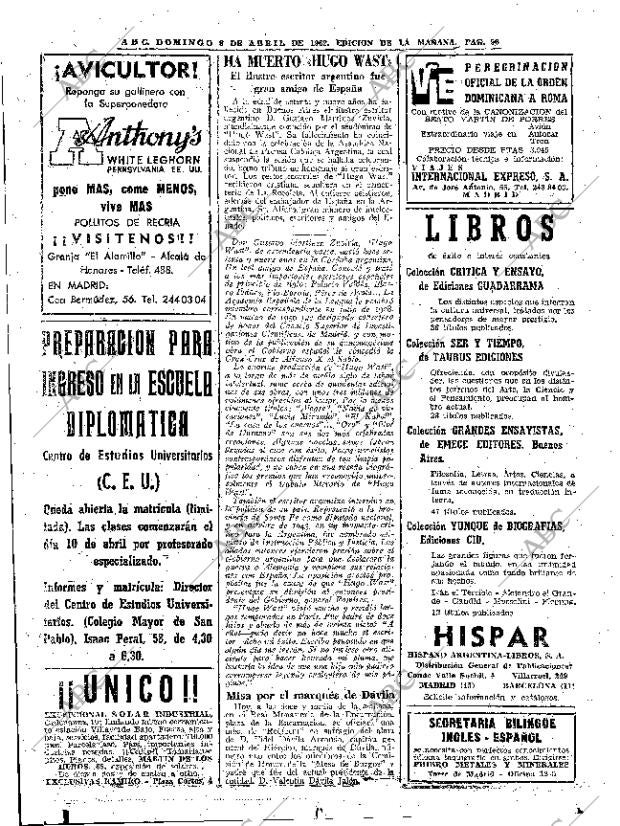 ABC MADRID 08-04-1962 página 96