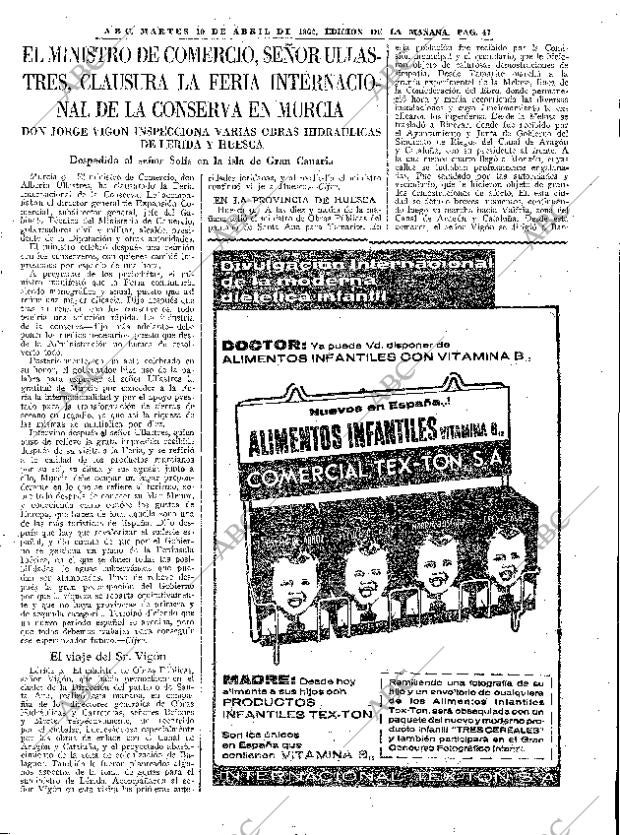 ABC MADRID 10-04-1962 página 47