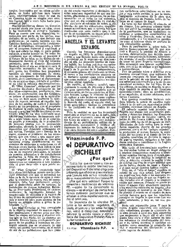 ABC MADRID 11-04-1962 página 54