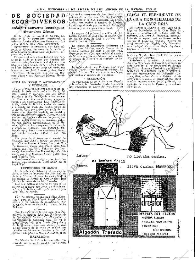 ABC MADRID 11-04-1962 página 67