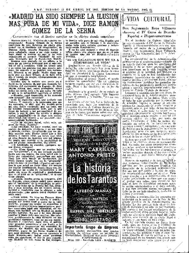 ABC MADRID 14-04-1962 página 63