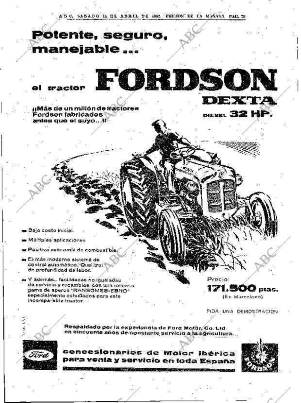 ABC MADRID 14-04-1962 página 78