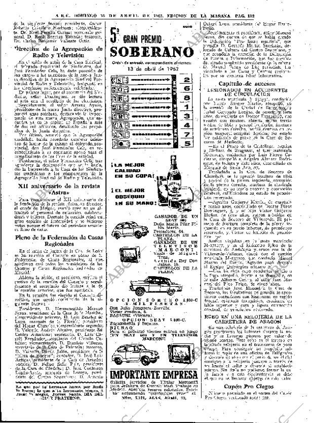 ABC MADRID 15-04-1962 página 102
